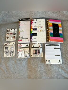 Set of 8  Happy Planner & Capitol Chic Designs Stationery - Notebooks, Stickers